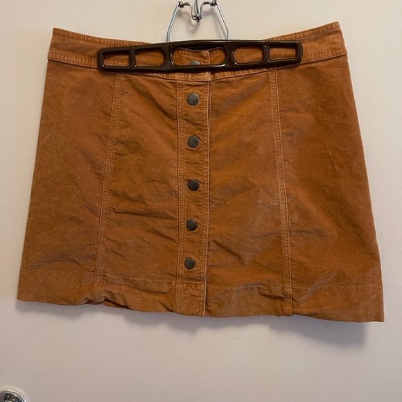 Madewell Metropolis Size 12 FALL Suede Corduroy A Line Button Front Skirt - Picture 1 of 2